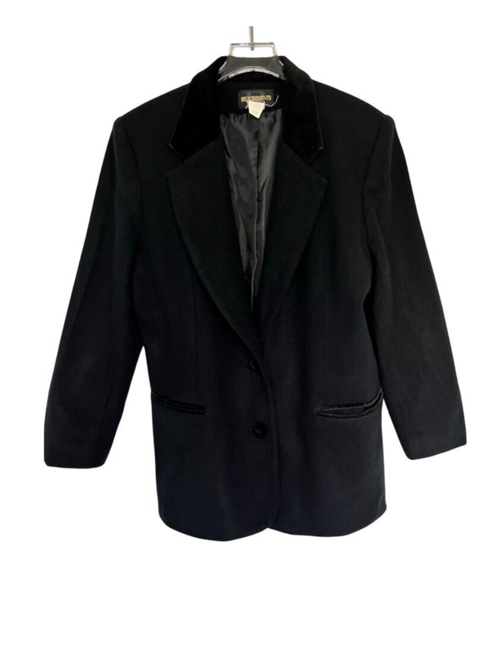 Requirements Black Wool Blazer